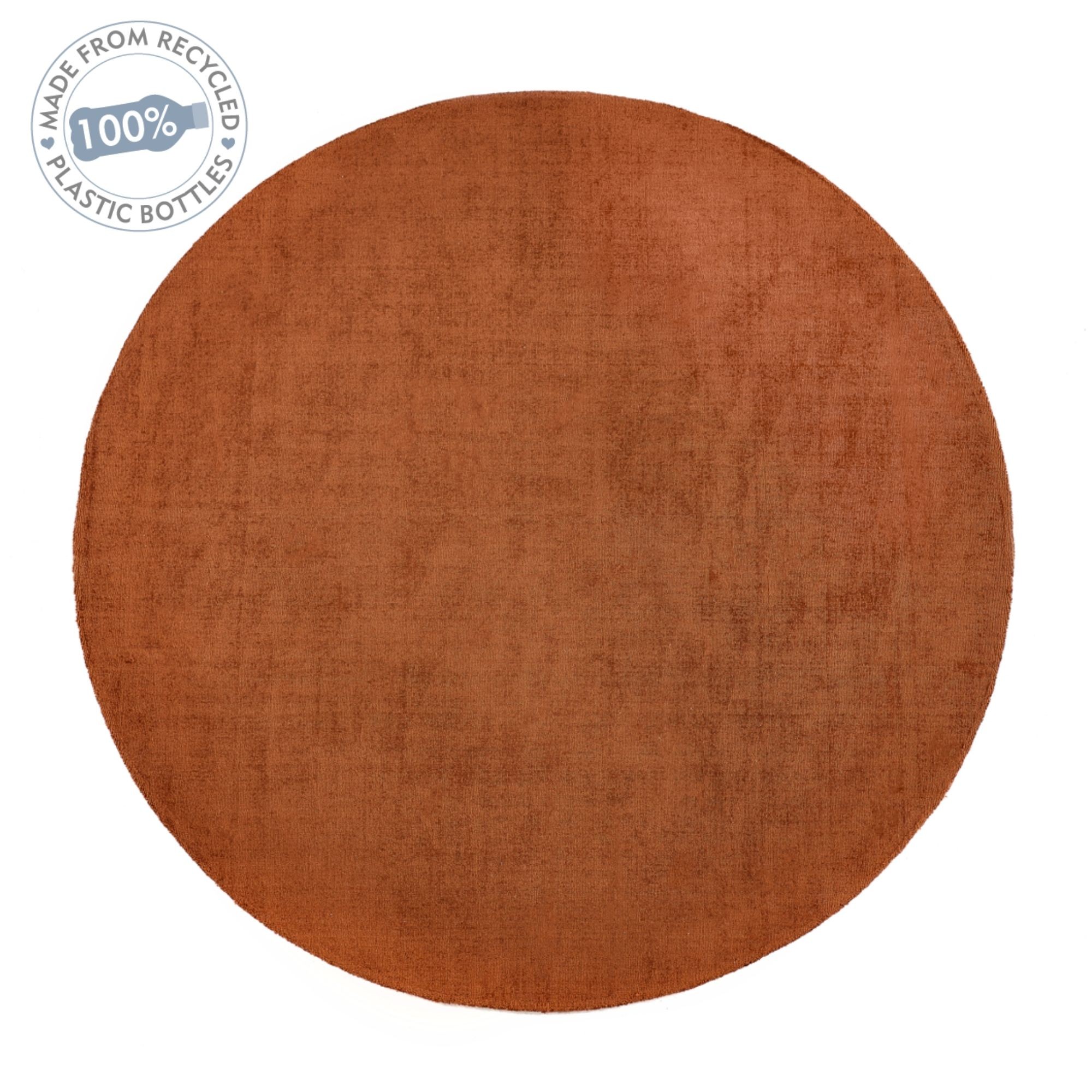 Reef Plain Dye Eco Circle Rugs In Rust